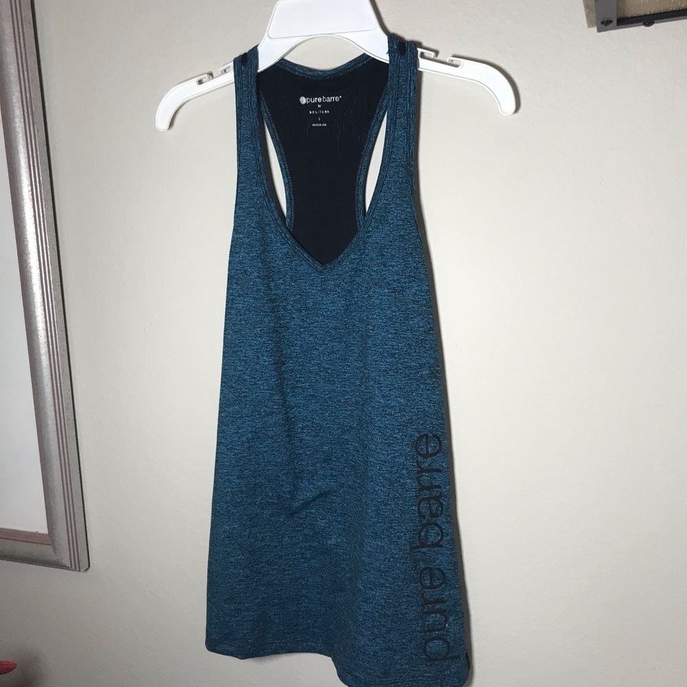 Pure Barre S Blue and Black Tank